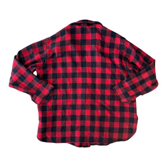 Vintage L.L. Bean Plaid Buffalo check Flannel Lumberjack shirt size large - Picture 7 of 12